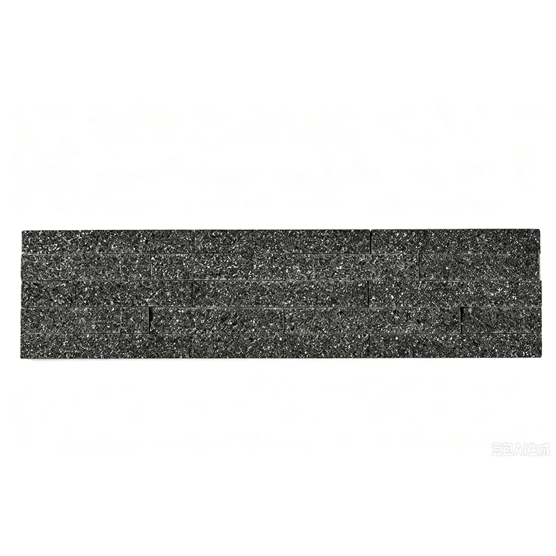China Black Granite Stacked Stone Panel