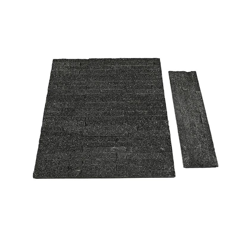 China Black Granite Stacked Stone Panel