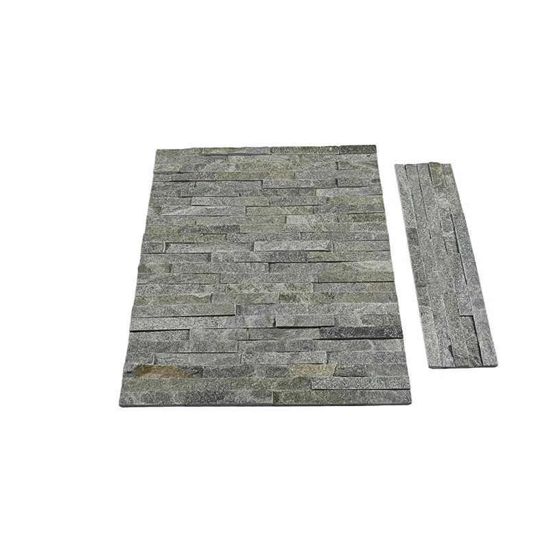 Green Quartz Stacked Stone Panel