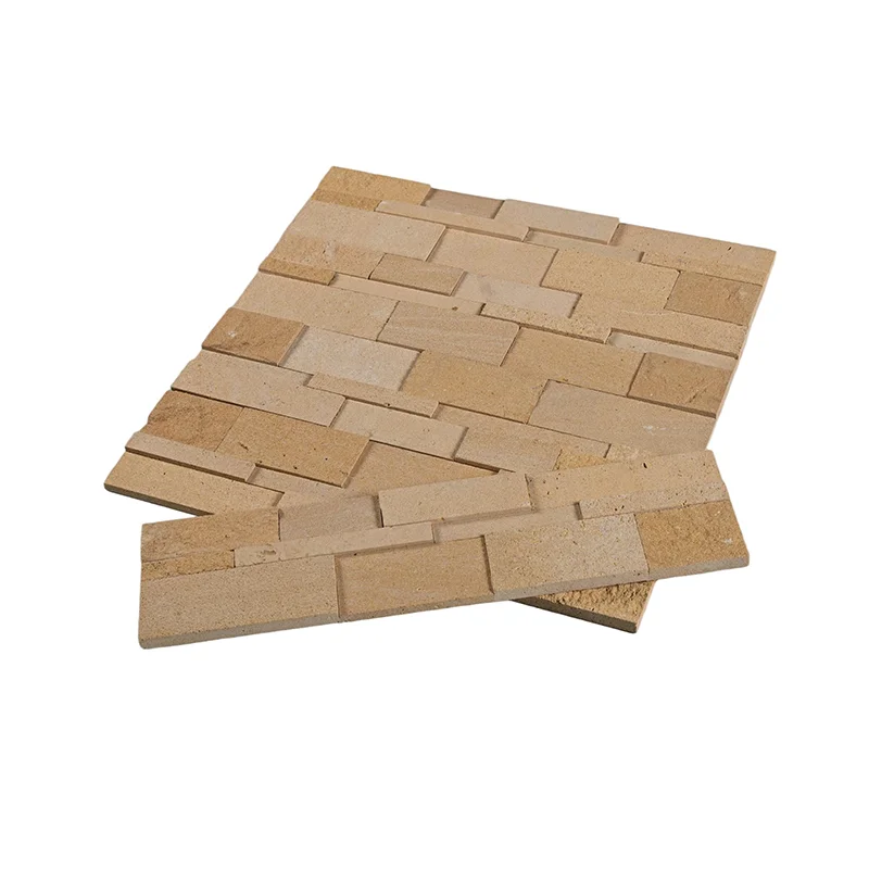 China Gold Sandstone Stacked Stone Panel