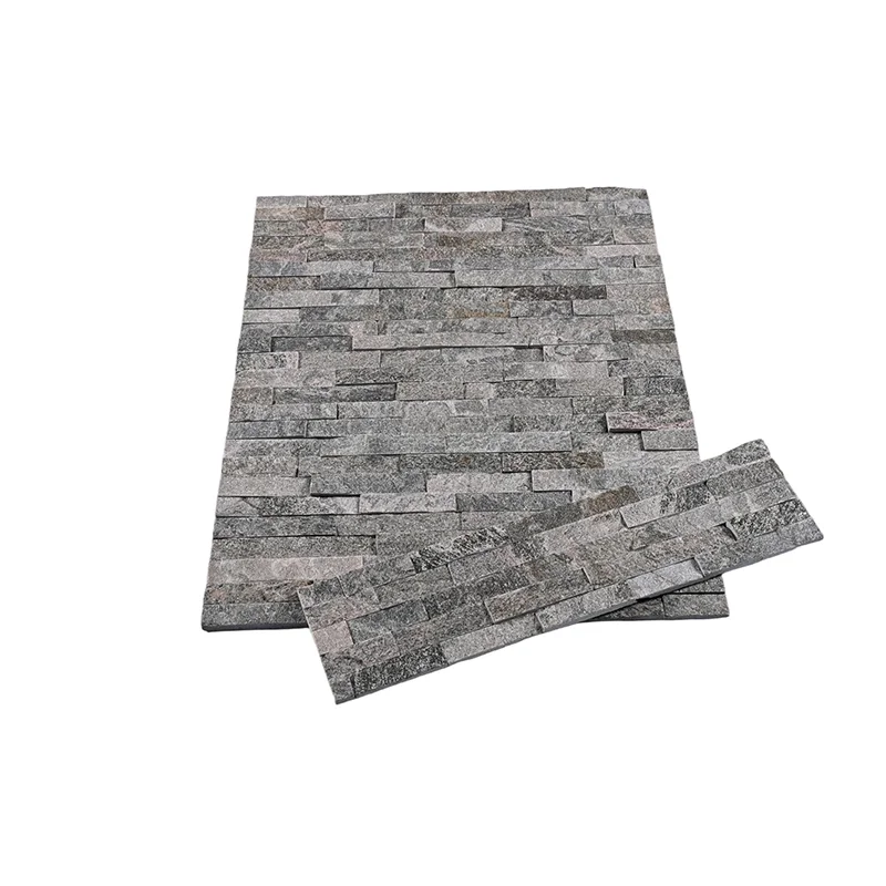 Pink Quartz Stacked Stone Panel