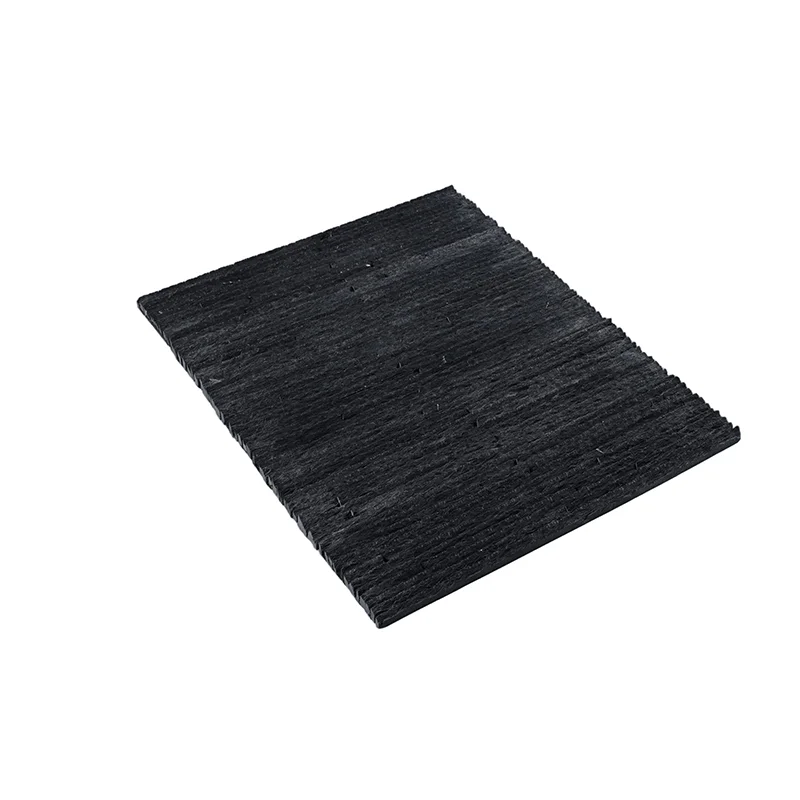 Black Slate with Grooved Surface