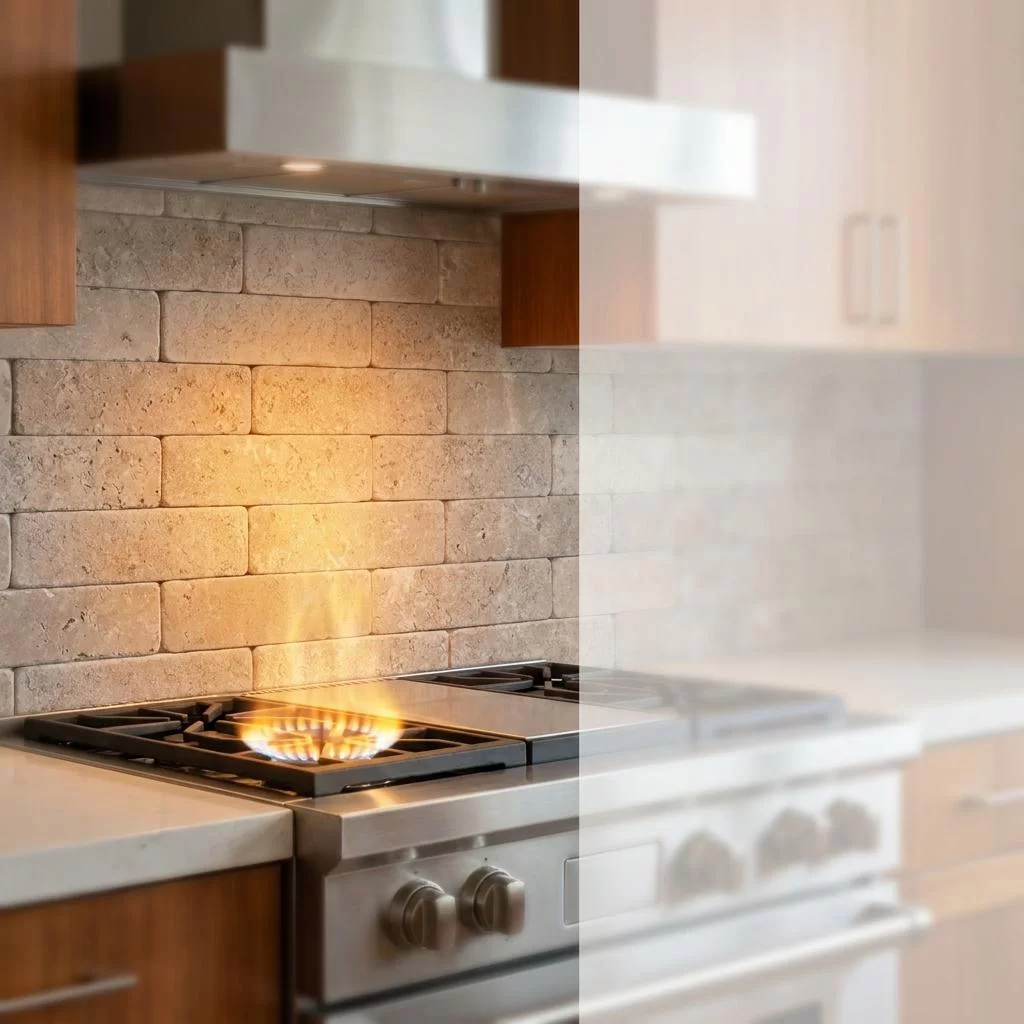 Premium Tumbled Travertine Subway Tiles