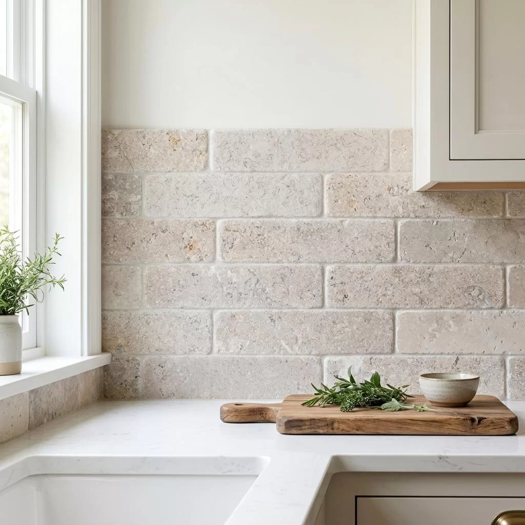 Premium Tumbled Travertine Subway Tiles