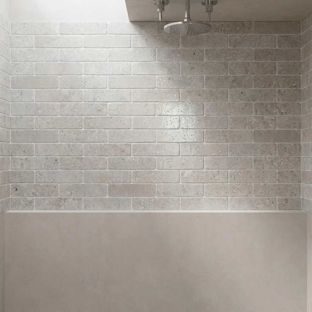 Premium Tumbled Travertine Subway Tiles