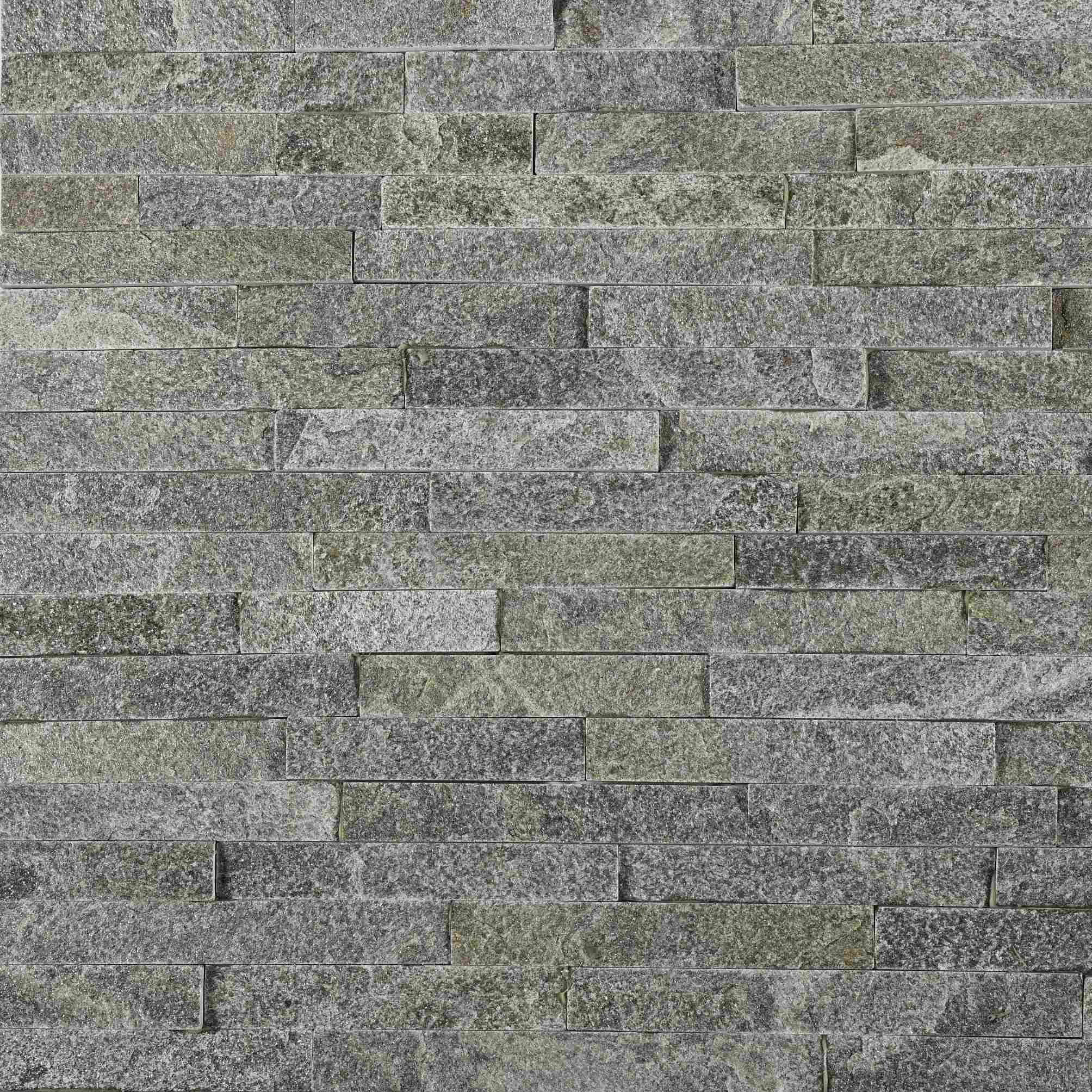 Green Quartz Stacked Stone Panel