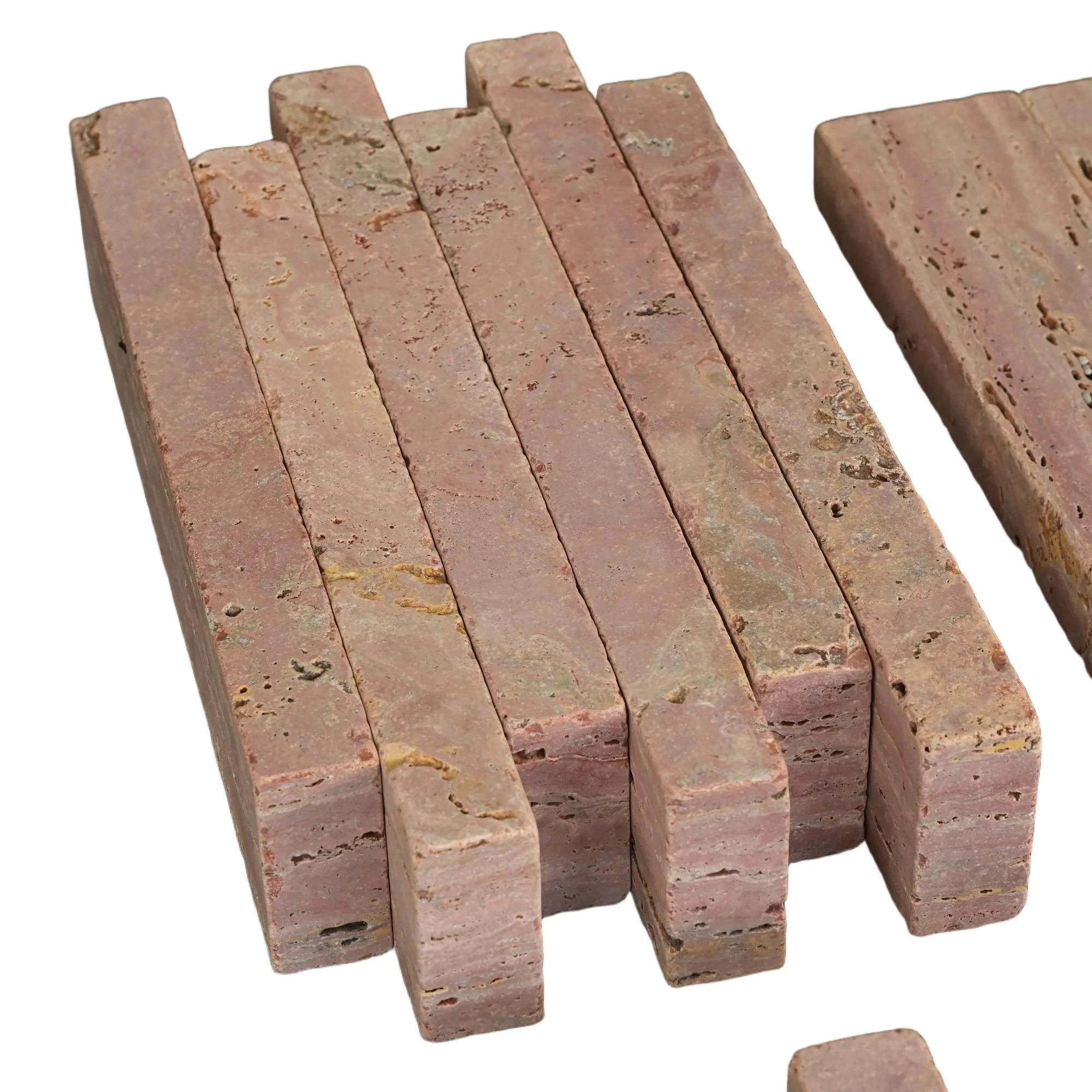 Red Travertine Walling