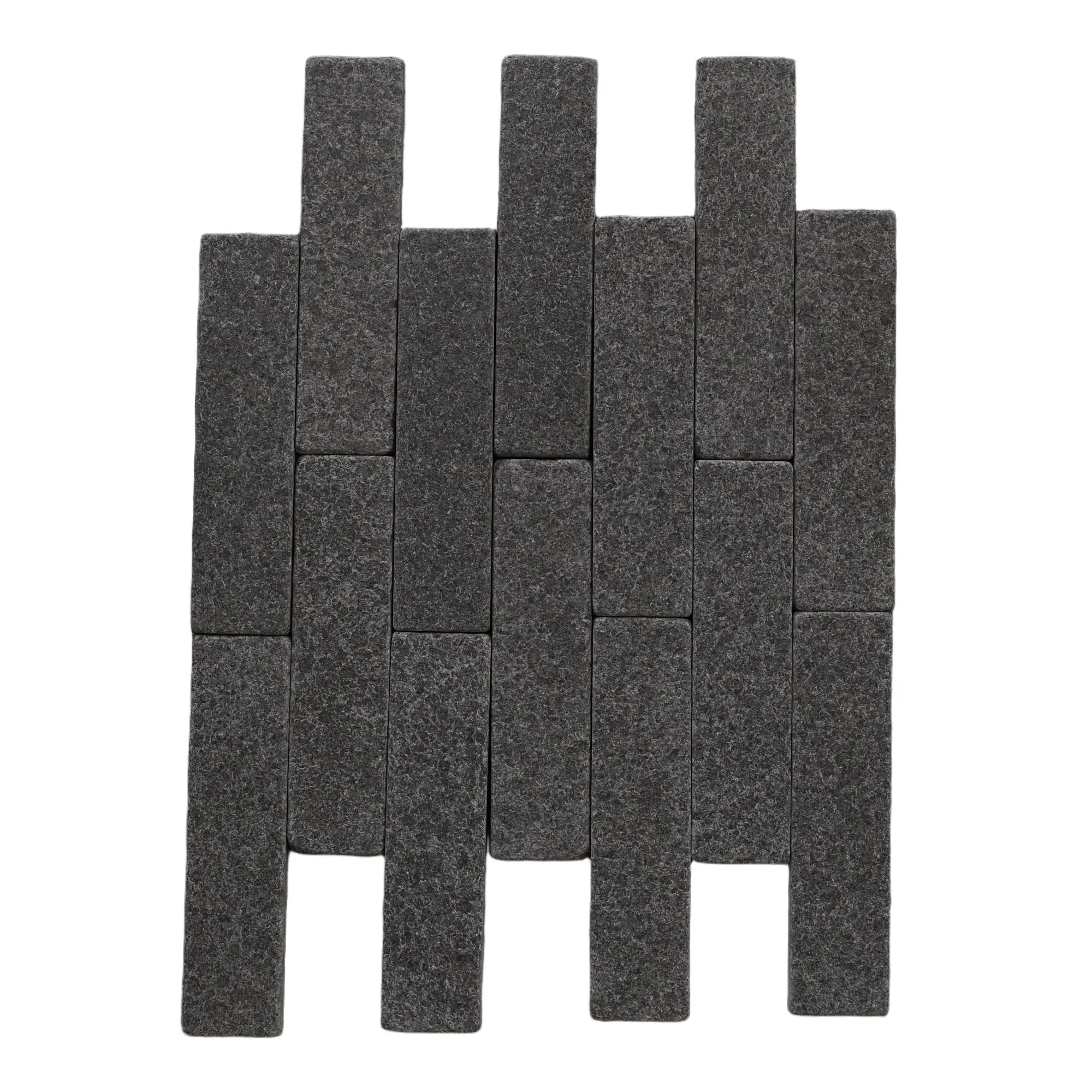 Tumbled Black Basalt Stone Strips