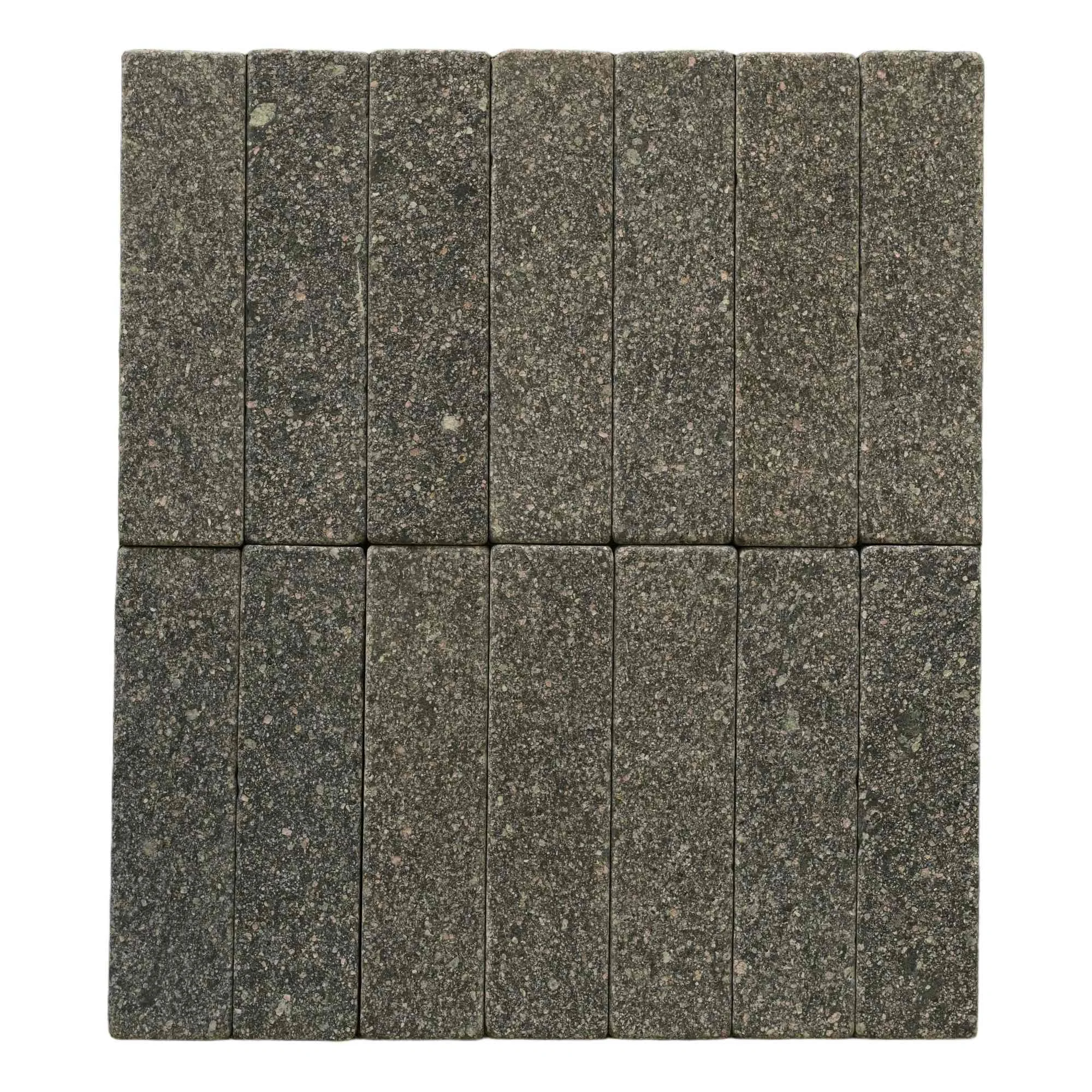 Tumbled Dark Teal Porphyry Strips Brick