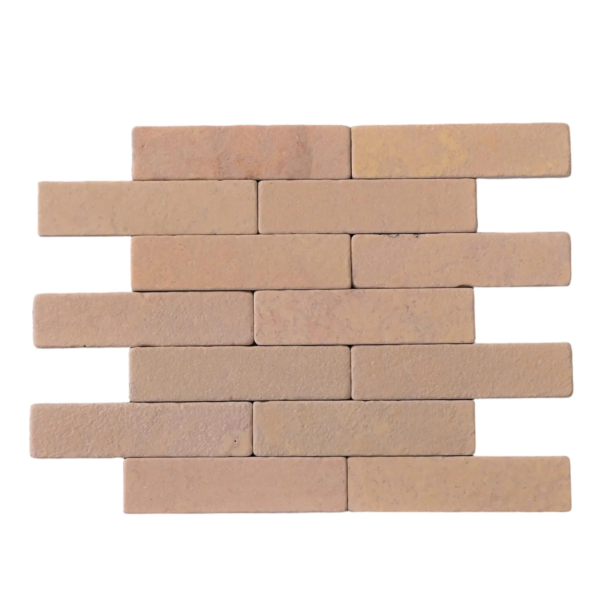Tumbled Pink Limestone Brick Strips