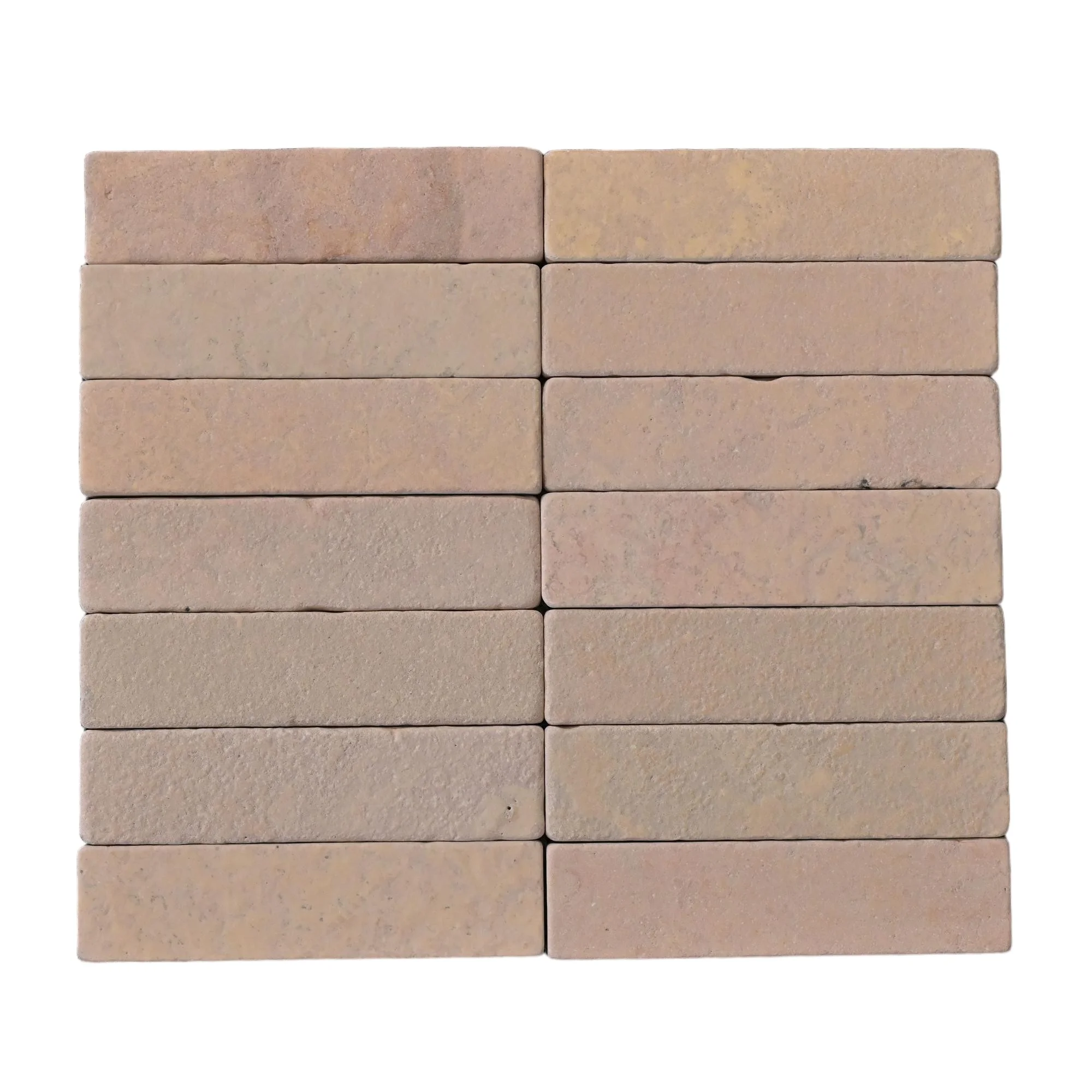Tumbled Pink Limestone Brick Strips