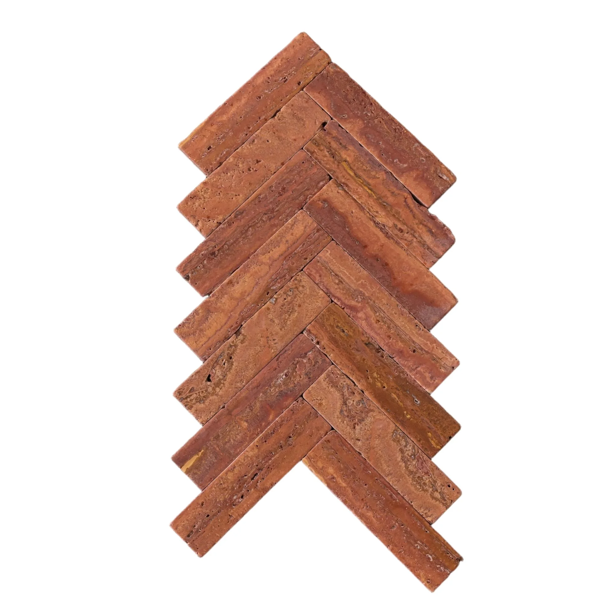 Tumbled Red Travertine Strips