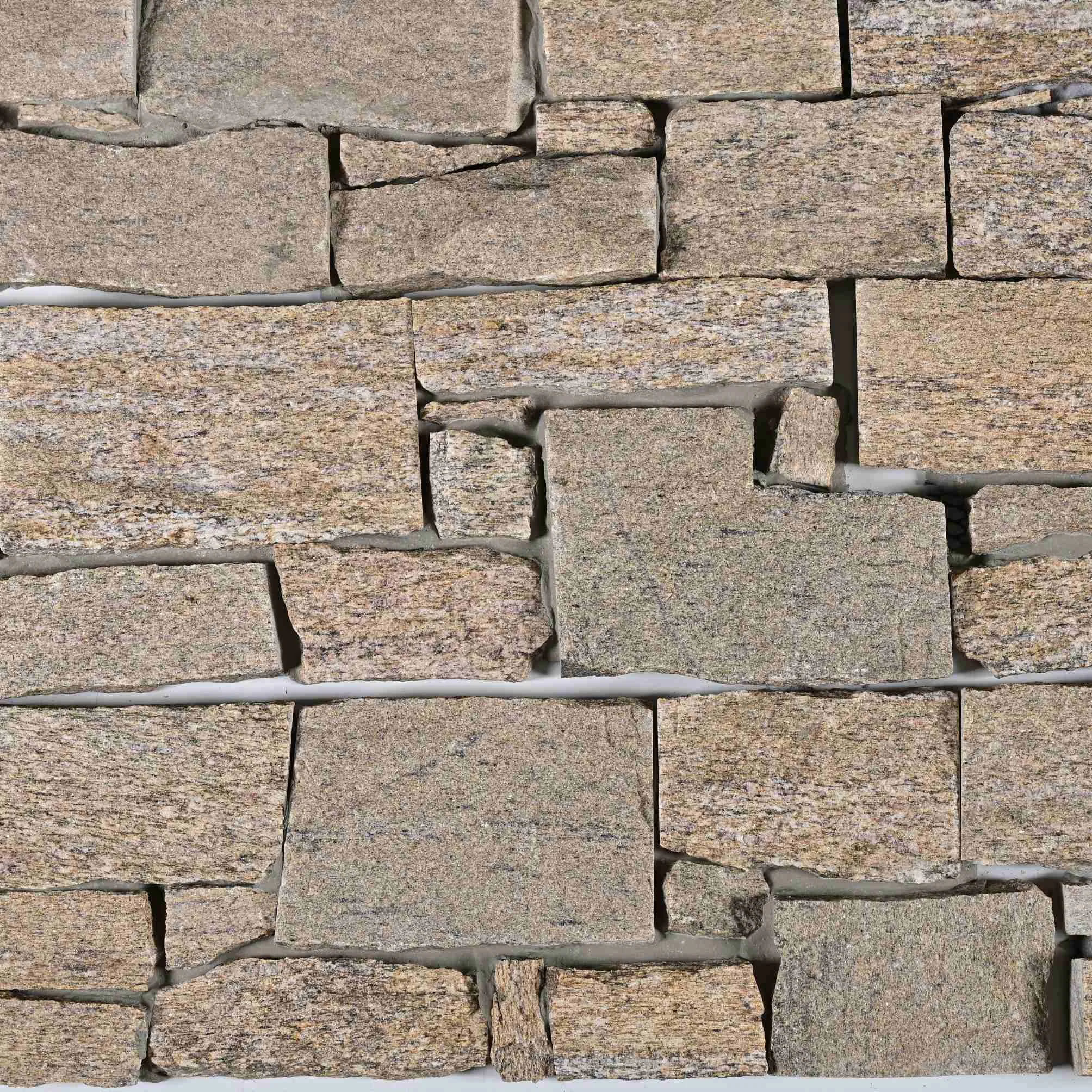 Yellow Quartz Stone Veneer with Natural Split Surface